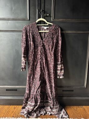 Veronica Beard Floral Maxi Dress in Plum